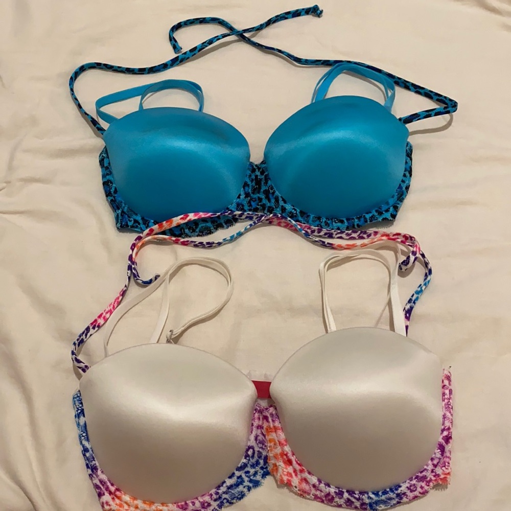 VS Pink push up bras 36D